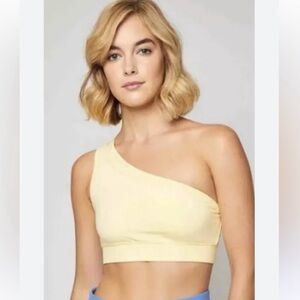 NWT FOURLAPS Solo Sports Bra Banana